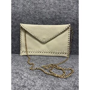 LAGGO Crossbody Bag‎ Womens Ivory Stitched Envelope Convertible Clutch